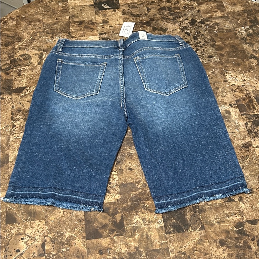 The Children's Place Blue Denim Shorts - Picture 2 of 3